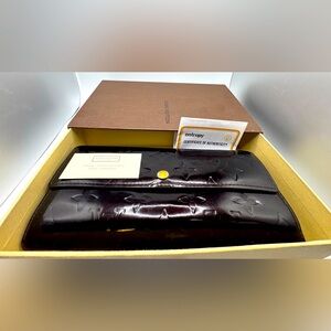 Louis Vuitton Monogram Vernis Wallet/Purse Deep Purple - Auth COA and Box